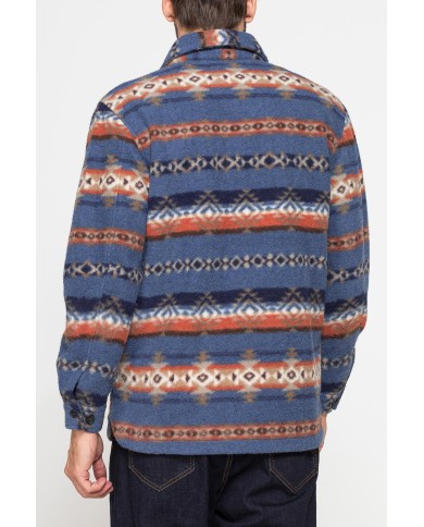 GIACCA CAMICIA IN TESSUTO PESANTE STAMPATO TIPO PILE