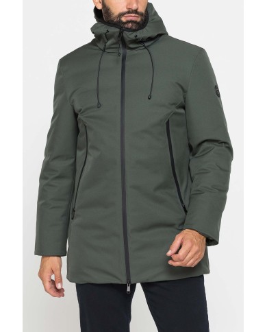 GIUBBINO LUNGO IMBOTTITO CON CAPPUCCIO