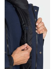 GIACCONE IMBOTTITO CON CAPPUCCIO COLOR BLOCK