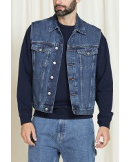 GILET TRUCKER IN DENIM OLD STYLE CARRERA REPLICA