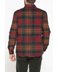 GIACCA CAMICIA IN FLANELLA CON INTERNO IN FINTO AGNELLINO "SHERPA"