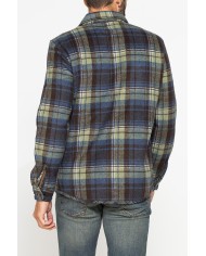 GIACCA CAMICIA IN FLANELLA CON INTERNO IN FINTO AGNELLINO "SHERPA"