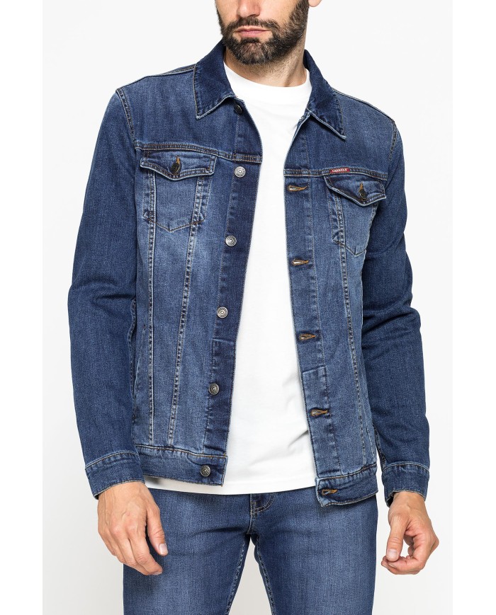 GIACCA DI JEANS DA UOMO MOD. TRUCKER IN DENIM STRETCH