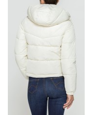 GIUBBINO CORTO CON CAPPUCCIO IN TESSUTO OPACO