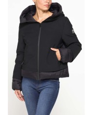 GIUBBINO CORTO CON CAPPUCCIO IN DOPPIO TESSUTO