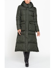 GIACCONE LUNGO COMFORT FIT IN TESSUTO OPACO RESISTENTE ALL'ACQUA