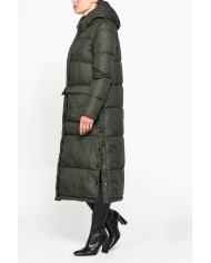 GIACCONE LUNGO COMFORT FIT IN TESSUTO OPACO RESISTENTE ALL'ACQUA