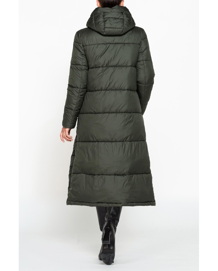 GIACCONE LUNGO COMFORT FIT IN TESSUTO OPACO RESISTENTE ALL'ACQUA