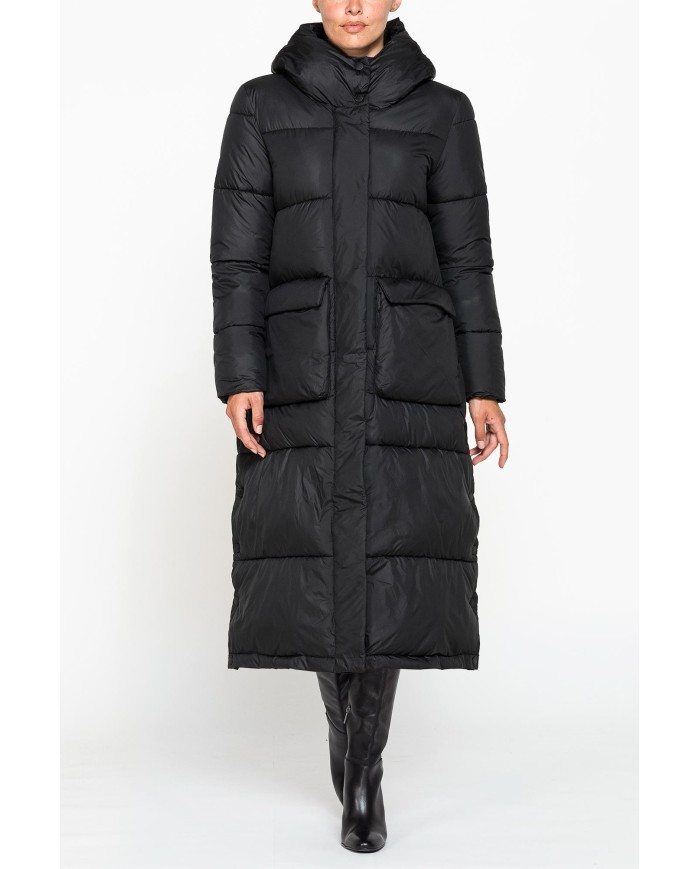 GIACCONE LUNGO COMFORT FIT IN TESSUTO OPACO RESISTENTE ALL'ACQUA