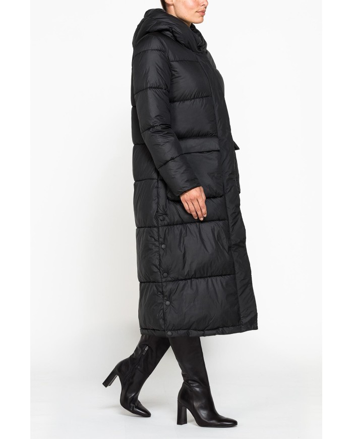 GIACCONE LUNGO COMFORT FIT IN TESSUTO OPACO RESISTENTE ALL'ACQUA