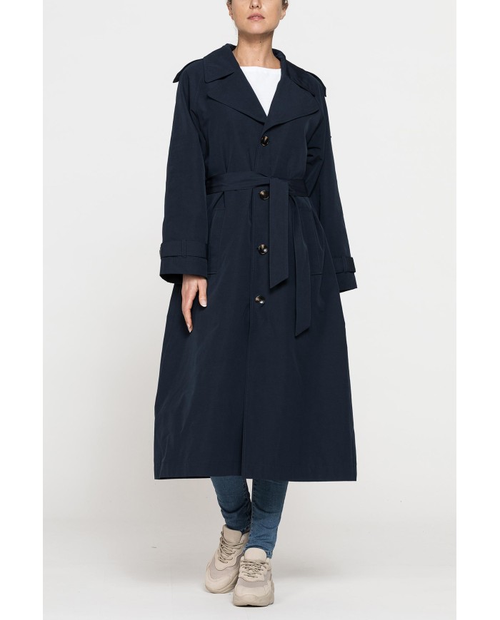 TRENCH LUNGO CON CINTURA