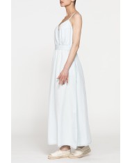 ABITO LUNGO CON TOP INCROCIATO IN DENIM LEGGERO 7oz