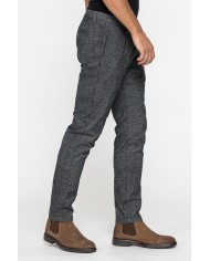 PANTALONE CHINO SLIM FIT IN TESSUTO A NAVETTA