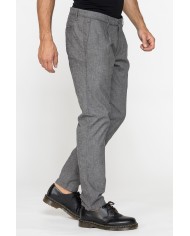 PANTALONE CHINO SLIM FIT IN TESSUTO A NAVETTA