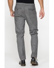 PANTALONE CHINO SLIM FIT IN TESSUTO A NAVETTA