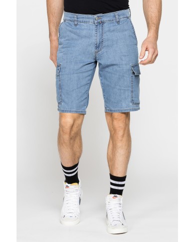 BERMUDA TASCONATO IN DENIM LEGGERO ELASTICIZZATO 9 oz.