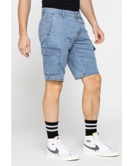 BERMUDA TASCONATO IN DENIM LEGGERO ELASTICIZZATO 9 oz.