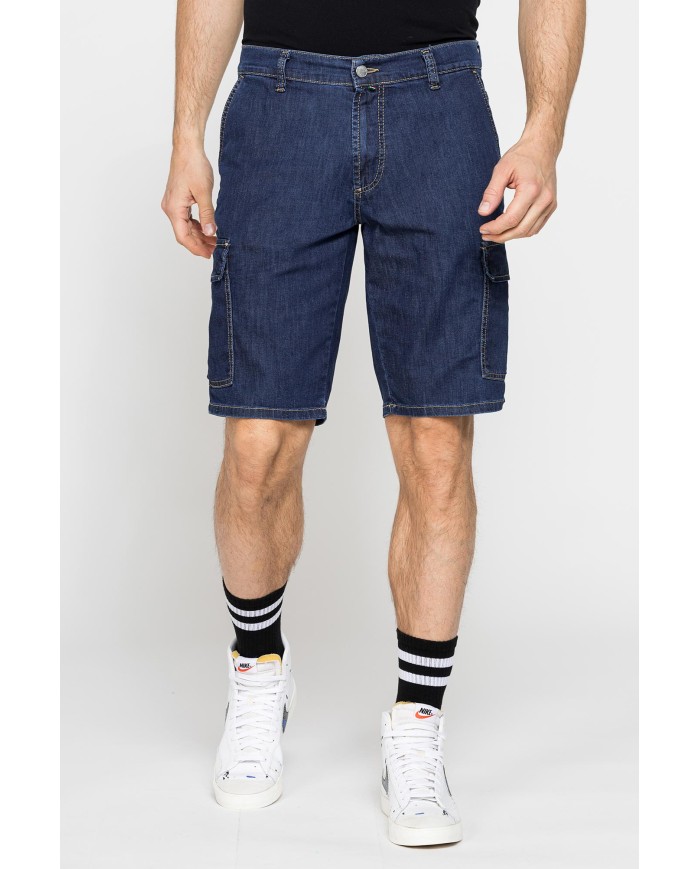 BERMUDA TASCONATO IN DENIM LEGGERO ELASTICIZZATO 9 oz.