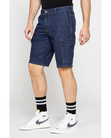BERMUDA TASCONATO IN DENIM LEGGERO ELASTICIZZATO 9 oz.