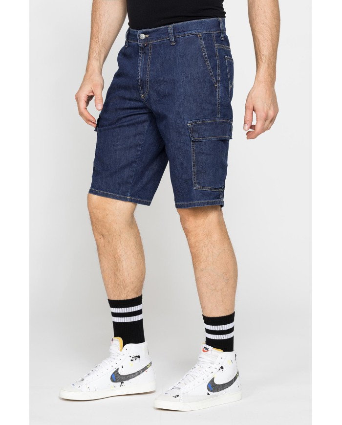 BERMUDA TASCONATO IN DENIM LEGGERO ELASTICIZZATO 9 oz.