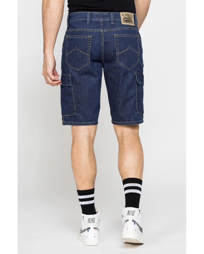 BERMUDA TASCONATO IN DENIM LEGGERO ELASTICIZZATO 9 oz.