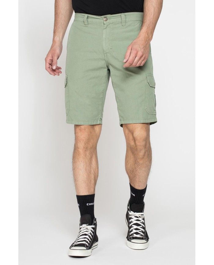 BERMUDA TASCONATO IN LEGGERO RIPSTOP DI COTONE