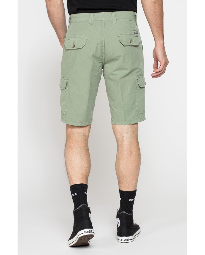 BERMUDA TASCONATO IN LEGGERO RIPSTOP DI COTONE
