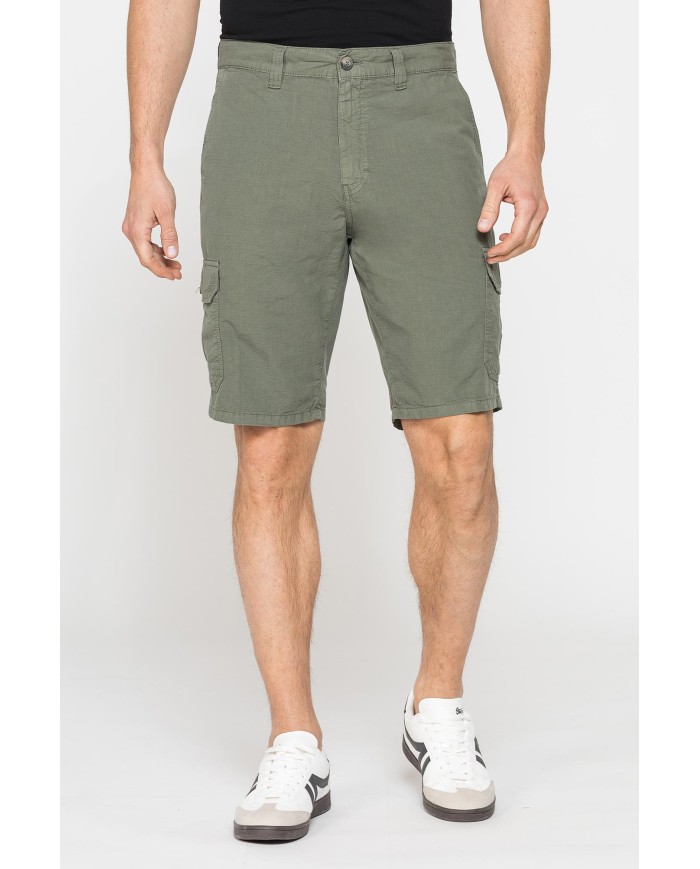 BERMUDA TASCONATO IN LEGGERO RIPSTOP DI COTONE