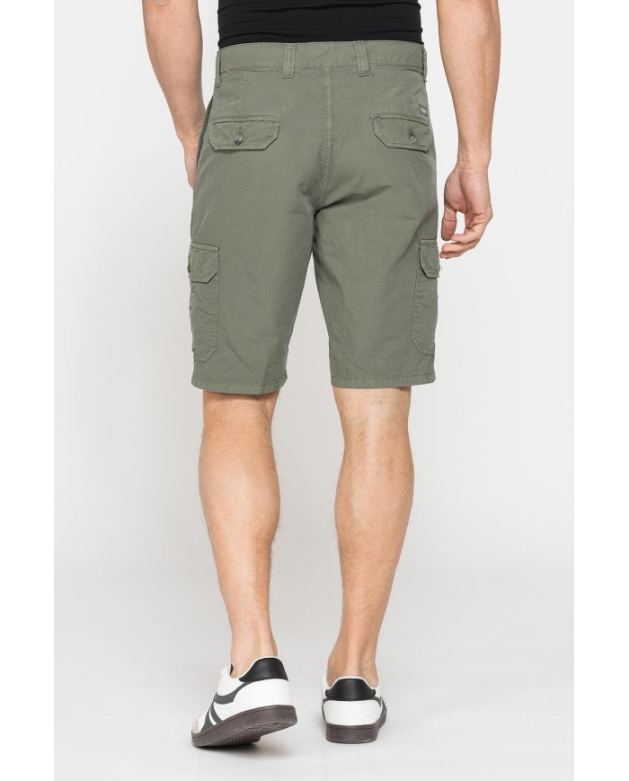 BERMUDA TASCONATO IN LEGGERO RIPSTOP DI COTONE