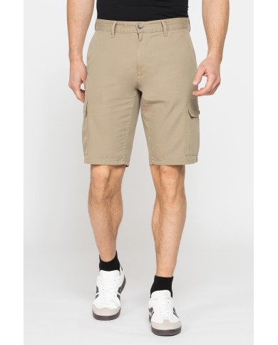 BERMUDA CARGO IN GABARDINA LEGGERA CON TASCONI