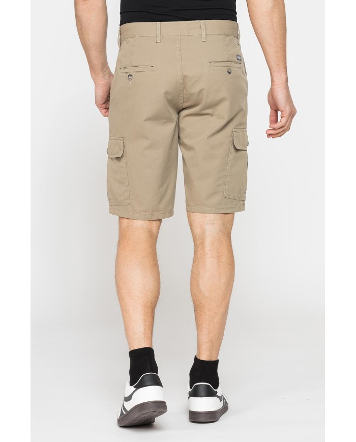 BERMUDA CARGO IN GABARDINA LEGGERA CON TASCONI