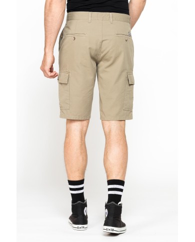 BERMUDA CARGO IN GABARDINA LEGGERA CON TASCONI
