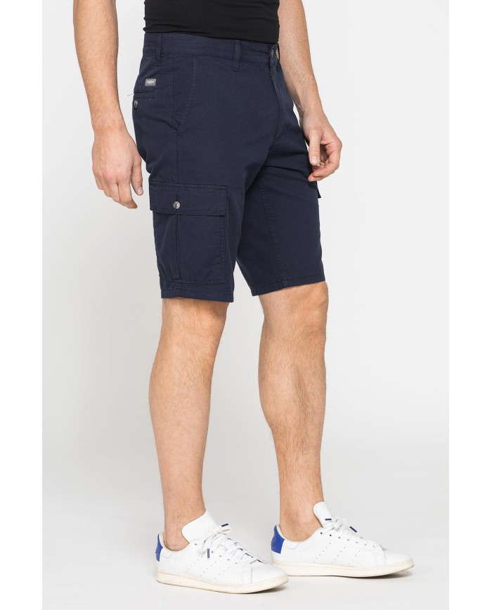 BERMUDA CARGO IN GABARDINA LEGGERA CON TASCONI