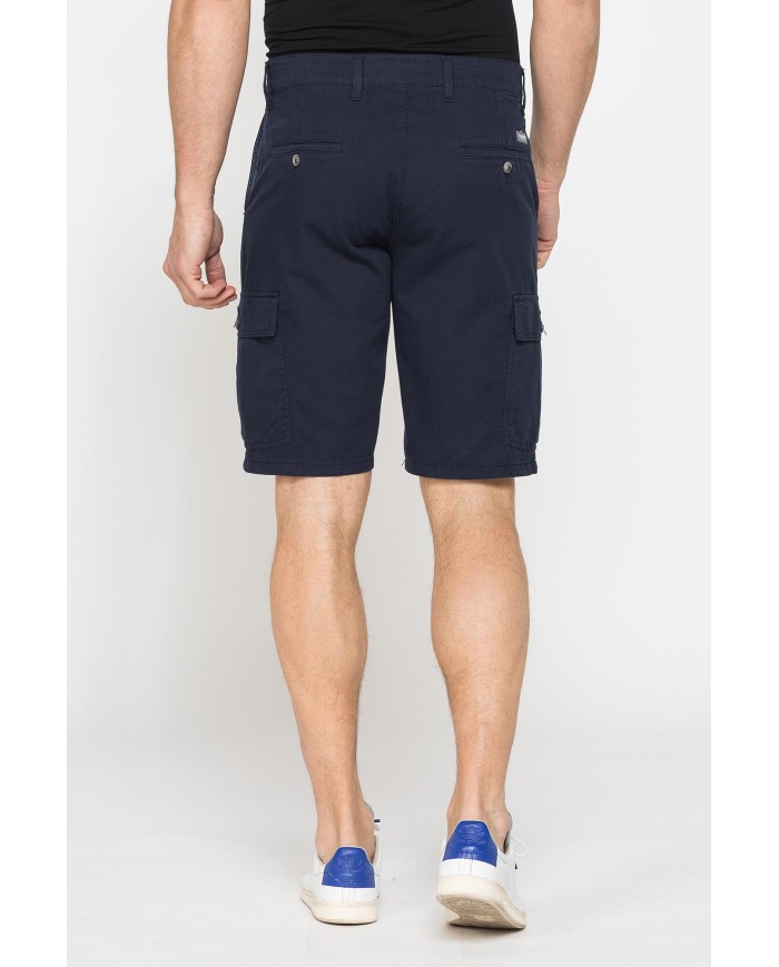 BERMUDA CARGO IN GABARDINA LEGGERA CON TASCONI