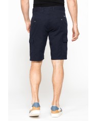 BERMUDA CARGO IN GABARDINA LEGGERA CON TASCONI