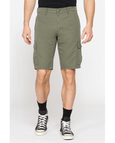 BERMUDA CARGO IN GABARDINA LEGGERA CON TASCONI