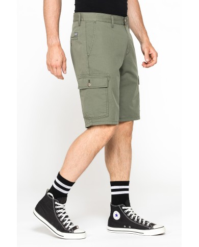 BERMUDA CARGO IN GABARDINA LEGGERA CON TASCONI