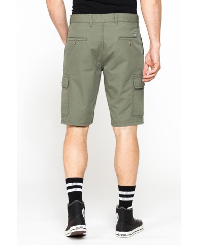 BERMUDA CARGO IN GABARDINA LEGGERA CON TASCONI