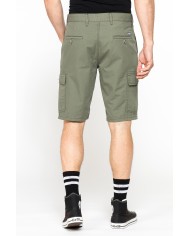 BERMUDA CARGO IN GABARDINA LEGGERA CON TASCONI