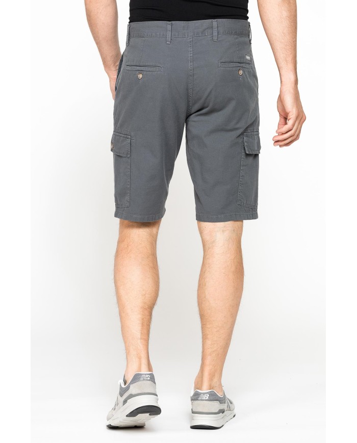 BERMUDA CARGO IN GABARDINA LEGGERA CON TASCONI