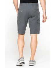 BERMUDA CARGO IN GABARDINA LEGGERA CON TASCONI