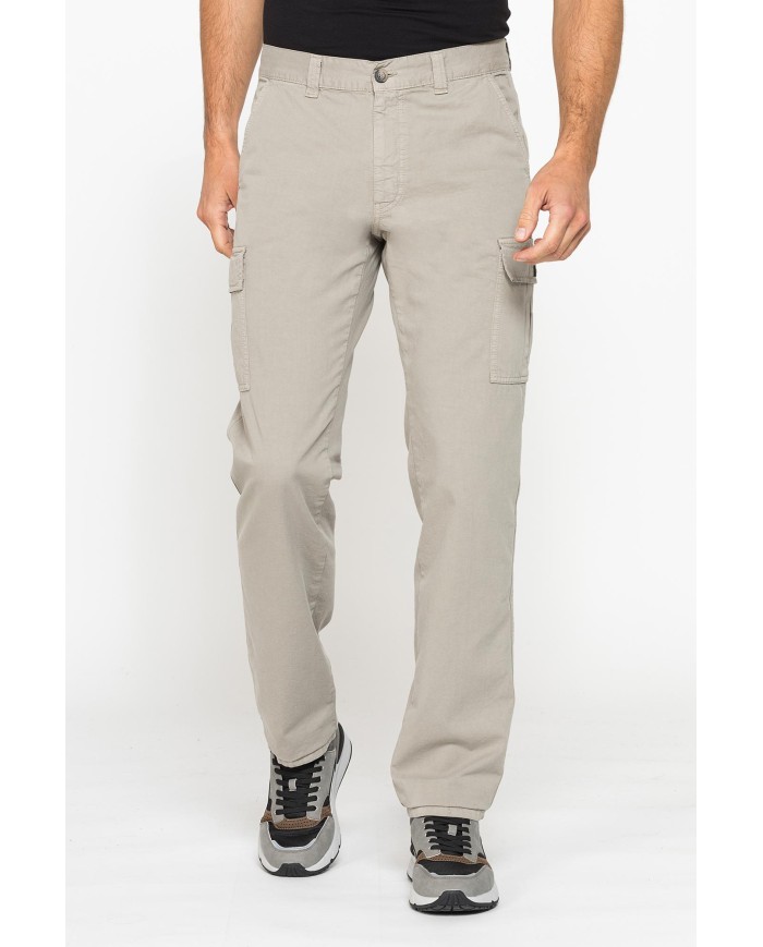 PANTALONE TASCONATO MOD. 619 IN GABARDINA LEGGERA