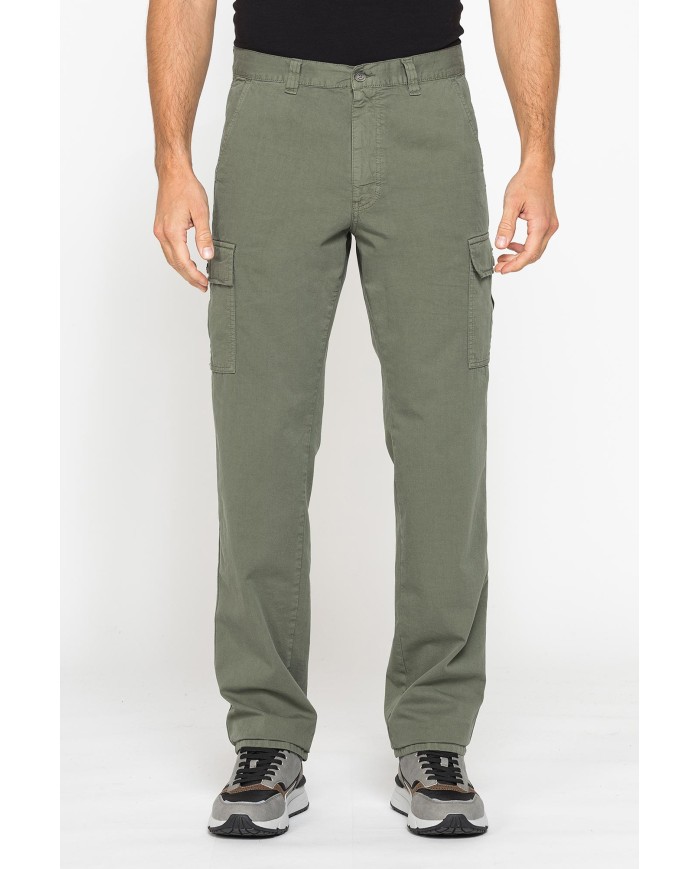 PANTALONE TASCONATO MOD. 619 IN GABARDINA LEGGERA