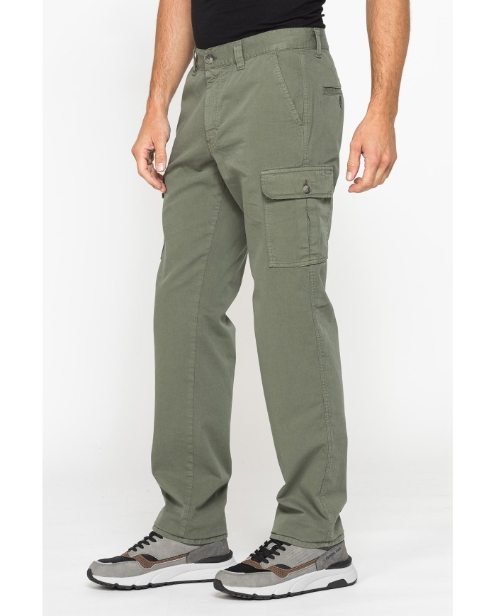 PANTALONE TASCONATO MOD. 619 IN GABARDINA LEGGERA