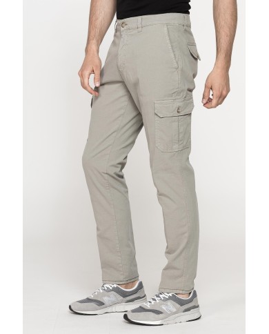 PANTALONE TASCONATO IN TELA LEGGERA ELASTICIZZATA