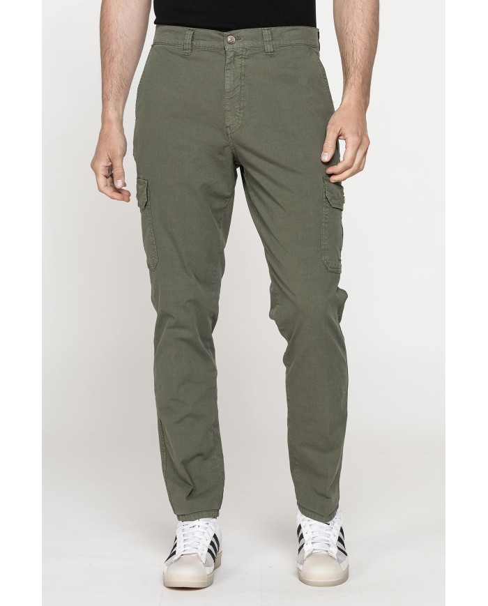 PANTALONE TASCONATO IN TELA LEGGERA ELASTICIZZATA