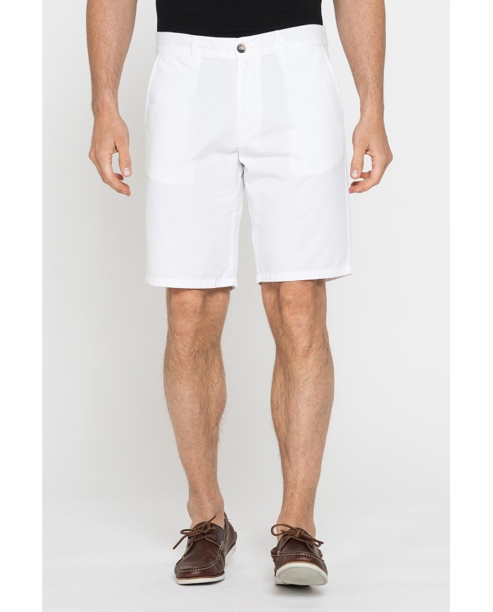 PANTALONE CORTO CHINO IN LEGGERA GABARDINA DI COTONE