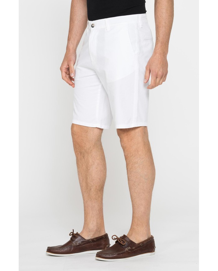 PANTALONE CORTO CHINO IN LEGGERA GABARDINA DI COTONE