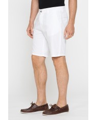 PANTALONE CORTO CHINO IN LEGGERA GABARDINA DI COTONE