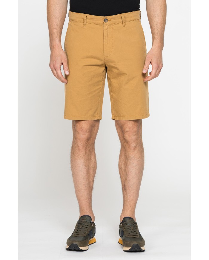 PANTALONE CORTO CHINO IN LEGGERA GABARDINA DI COTONE